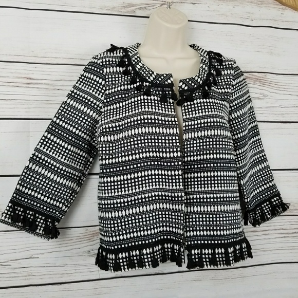 💰a.moon | Pom Pom Open Front Cardigan Blazer - Picture 2 of 6